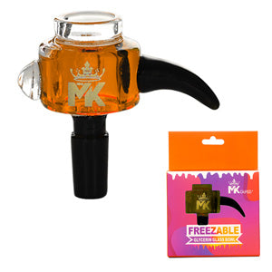 MK Glass Bowl Freezable Horn - Glycerin Inside 14mm Orange