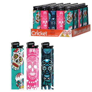 [AM026411] Cricket Lighter Original 2000 Lights Skulls