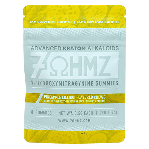 [AM026865] 7-OHMZ Gummies & Edible Gummies 3.5 mg per gummy, 28 mg total 8-pack Pineapple Lillikoi
