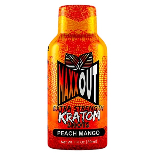 [AM026869] MAXXOUT Extracts & Drinks Kratom Extract Shot 30ml - 330mg MIT Peach Mango