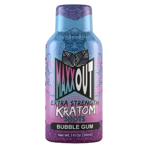 [AM026874] MAXXOUT Extracts & Drinks Kratom Extract Shot 30ml - 330mg MIT Bubble Gum