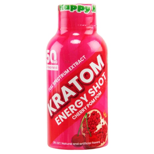 [AM026913] Happy Hipo Extracts & Drinks Kratom 50mg Energy Shot MIT Cherry