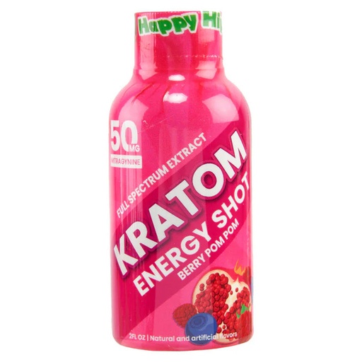 [AM026914] Happy Hipo Extracts & Drinks Kratom 50mg Energy Shot MIT Berry