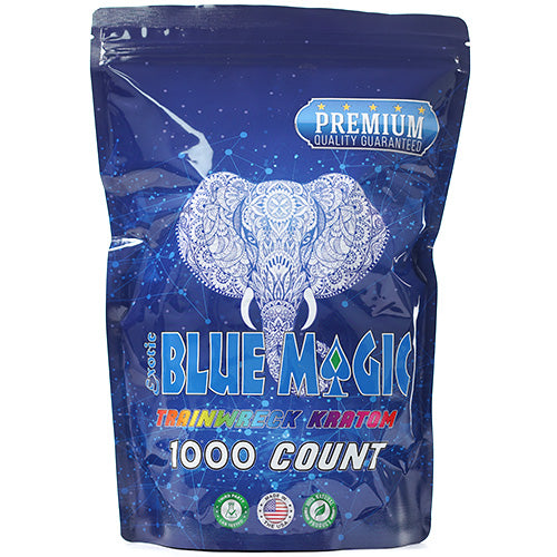 [AM026934] Blue Magic Tablets & Caplets Kratom 1000ct Trainwreck