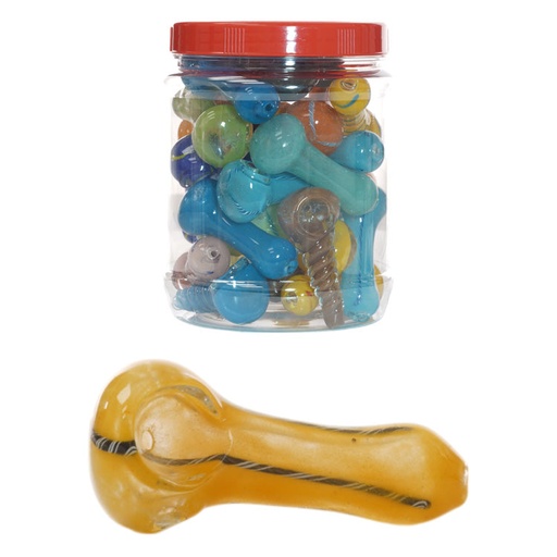 [AM030524] Unbranded Hand Pipe Regular Frit (1598) Glass 2.5"