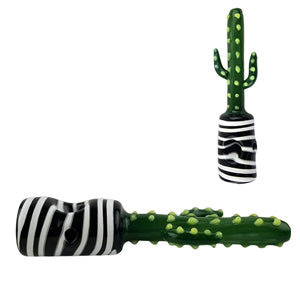 [AM030723] Unbranded Hand Pipe Cactus Color Tube (4834) Glass 6.0"