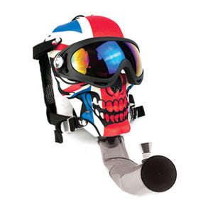 [AM031053] Unbranded Plastic Skull Design Gas Mask with Pipe (5562) 9.0"