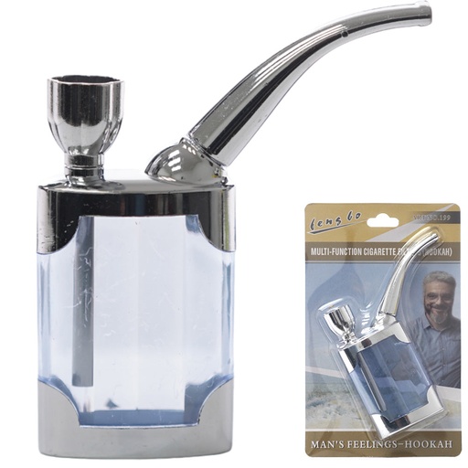 [AM031427] Unbranded Bubbler Mini Shisha (5378) Metal 5.0" Blue