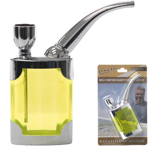 [AM031430] Unbranded Bubbler Mini Shisha (5378) Metal 5.0" Green