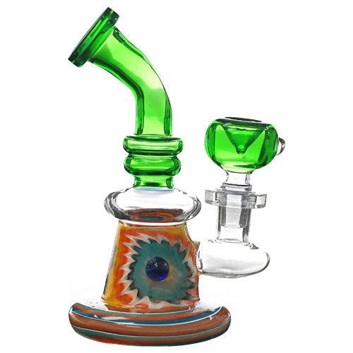 [AM031879] Unbranded Glass Sunflower Sower (5524) 6.0" Green