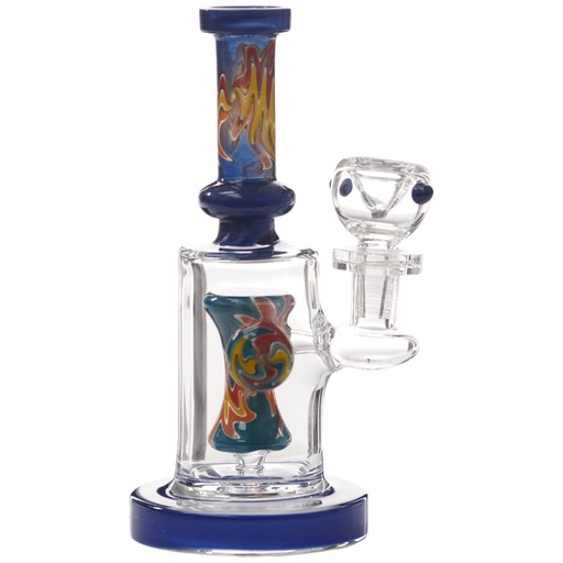 [AM032160] Unbranded Glass Fancy (7026) 7.0" Blue