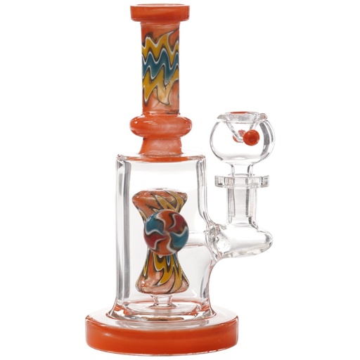 [AM032162] Unbranded Glass Fancy (7026) 7.0" Orange