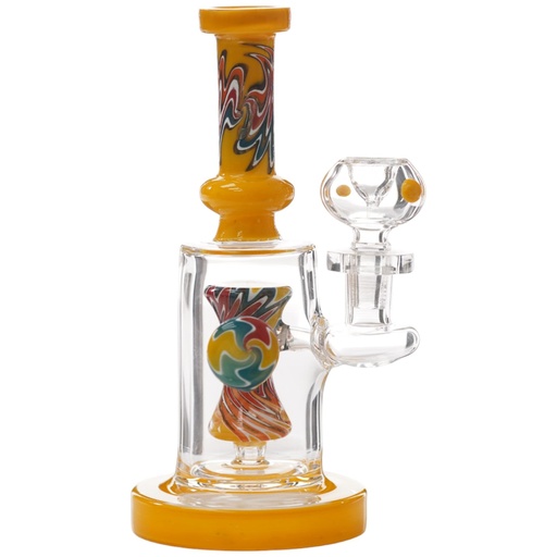 [AM032163] Unbranded Glass Fancy (7026) 7.0" Yellow