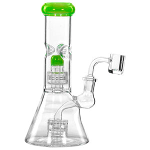 [AM032188] Unbranded Glass Bottom Par Pyramid With Gears (7119) 8.0" Green