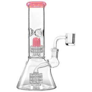 [AM032189] Unbranded Glass Bottom Par Pyramid With Gears (7119) 8.0" Pink