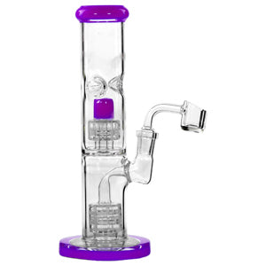 [AM032190] Unbranded Glass Tube With Gears (7120) 8.0" Purple