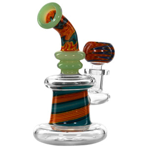 [AM032197] Unbranded Glass With Designer Pattern (7123) 6.0" Light Green