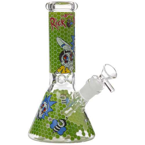 [AM032249] Unbranded Glass Honeycomb Rick & Morty (7196) 8.0" Green