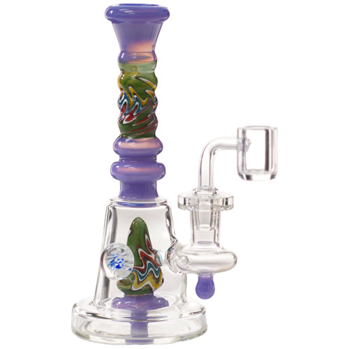 [AM032254] Unbranded Glass 2Rim Riversible Cone (7197) 7.0" Purple