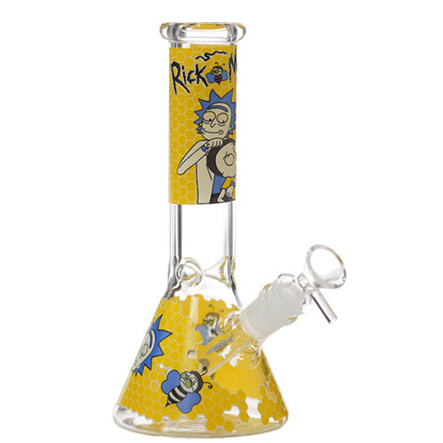 [AM032263] Unbranded Glass Honeycomb Rick & Morty (7200) 10.0" Yellow