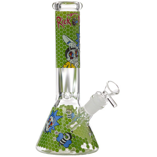 [AM032265] Unbranded Glass Honeycomb Rick & Morty (7200) 10.0" Green