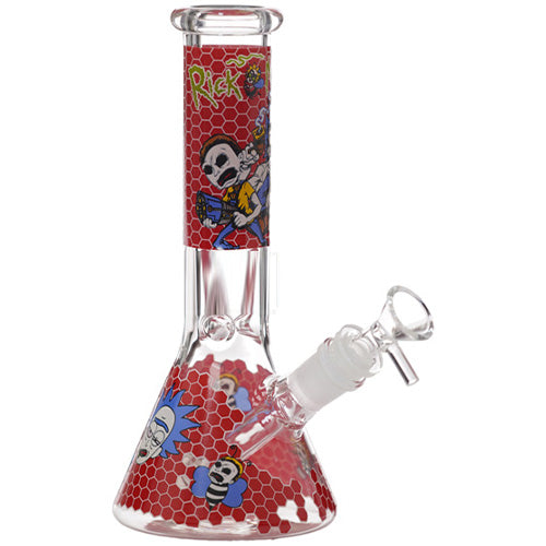 [AM032266] Unbranded Glass Honeycomb Rick & Morty (7200) 10.0" Red