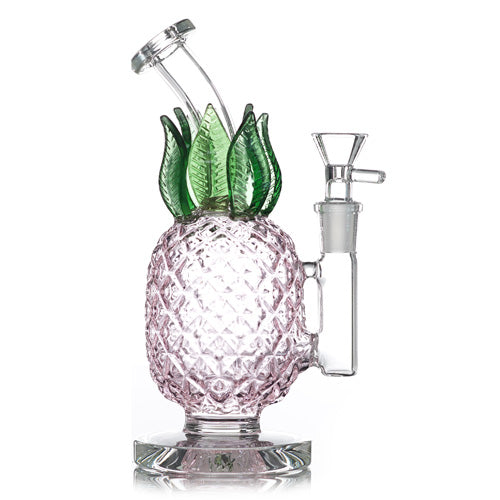 [AM032375] Unbranded Glass Pieapple (8104) 8.0" Pink