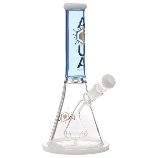 [AM032740] Aqua Glass Cone Fixed Perk (8909) 13.0" Blue/White
