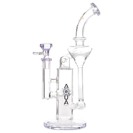 [AM032751] Aqua Glass Tech Inline Recycler (8913) 10.5" Purple