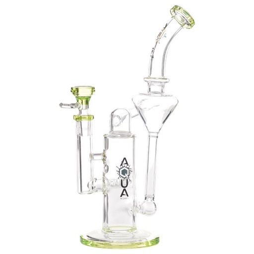 [AM032752] Aqua Glass Tech Inline Recycler (8913) 10.5" Green