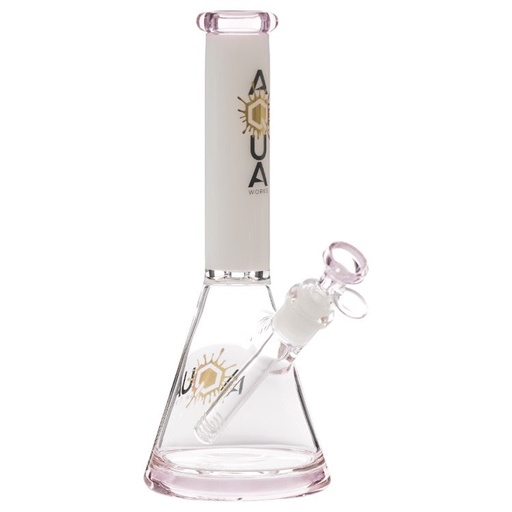 [AM032760] Aqua Glass Direct Matrix Perc Recycler (8917) 11.0" Pink