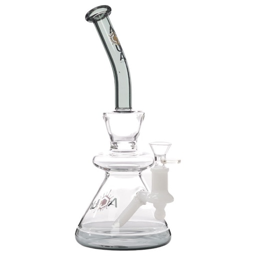 [AM032777] Aqua Glass Banger Hanger Beaker (8922) 10.5" Smoke