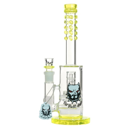 [AM032899] Pit Bull Glass Glass Perc (8964) 12.0" Yellow