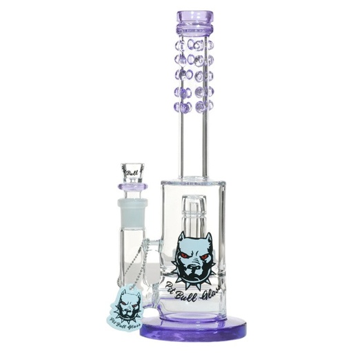[AM032902] Pit Bull Glass Glass Perc (8964) 12.0" Purple