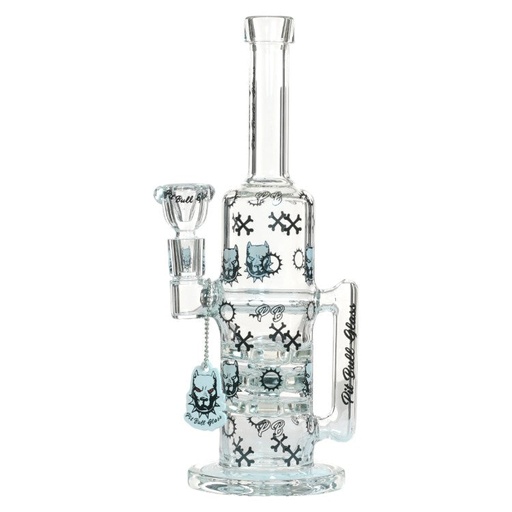 [AM032914] Pit Bull Glass Glass Logo Recycle (8968) 12.0" Clear