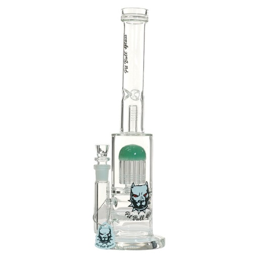 [AM032929] Pit Bull Glass Glass With Arms (8972) 15.0" Milky Green