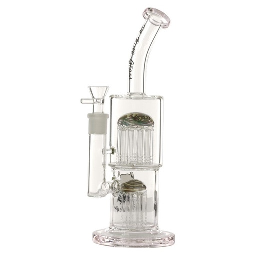 [AM032942] Pit Bull Glass Glass With Arms (8977) 12.0" Pink