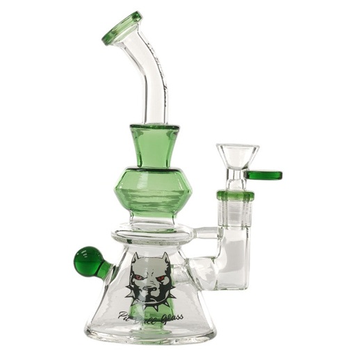 [AM032945] Pit Bull Glass Glass Ball (8978) 8.0" Green