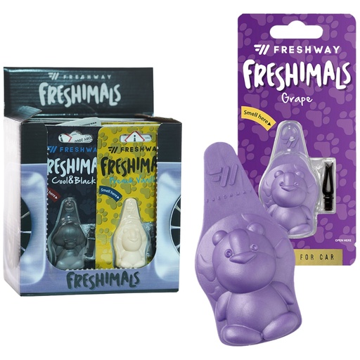 [AM033340] Freshway Air Freshener Freshimals Vent/AC 4 of Each Flavors