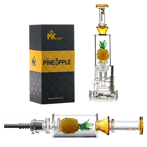 [AM033749] MK Glass Nectar Collector Pineapple 6234 Brown
