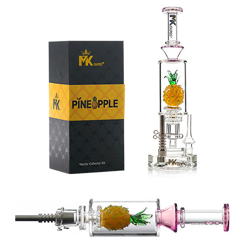 [AM033750] MK Glass Nectar Collector Pineapple 6234 Pink