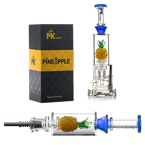 [AM033752] MK Glass Nectar Collector Pineapple 6234 Blue