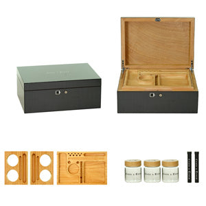 [AM033847] Crate & Trees Cigars Accessories Premium Adjustable Supply Box Black