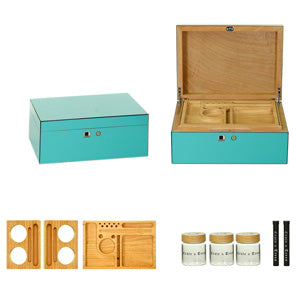 [AM033848] Crate & Trees Cigars Accessories Premium Adjustable Supply Box Blue