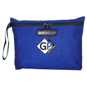 [AM033899] Glass Pillow Bags & Pouches Wristlet Bag Smell Proof with Safety Lock 12.5" Blue