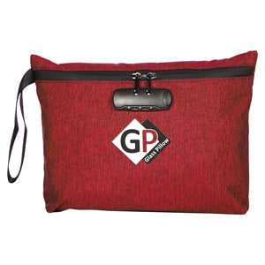 [AM033900] Glass Pillow Bags & Pouches Wristlet Bag Smell Proof with Safety Lock 12.5" Red
