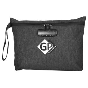 [AM033901] Glass Pillow Bags & Pouches Wristlet Bag Smell Proof with Safety Lock 12.5" Grey