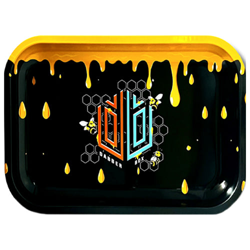 [AM034045] Dabber Box RYO Accessories Metal Rolling Tray 11.0" x 7.5" 11.0" Honey Bee