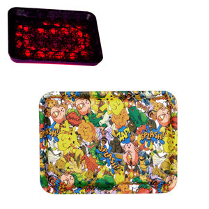 [AM034065] Unbranded RYO Accessories Glow Rolling Tray With Led Light 8.5" x 11.0" Design 2
