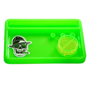 [AM034508] Unbranded Sets Plastic Tray 8.5" x 5.5" with 50mm Plastic Grinder 8.5" Green